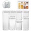 7 Pieces Plastic Food Storage Containers with Easy Lock Lids -White Lid Carousel 1