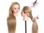 Hairdressing Training Head 80 Cm Synthetic Mannequin Head For Female Hairstyles Carousel 2