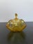 Vintage hand blown amber glass vase Carousel 4