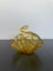 Vintage hand blown amber glass vase Carousel 1