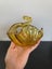 Vintage hand blown amber glass vase Carousel 7