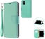 Galaxy A03s PU leather wallet case lichi grain finish green Carousel 1