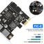 PCI-E to USB 3.0 Express Extender Card 2-port PCI 19-Pin Power Connector Adapter Carousel 5