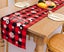 C48 Red and Black Grid Snowflake Table Runner Christmas Holiday Table Decor Carousel 3