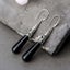 925 Sterling Silver Black Drop Earrings "Liliana Carousel 4