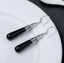 925 Sterling Silver Black Drop Earrings "Liliana Carousel 6