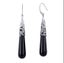 925 Sterling Silver Black Drop Earrings "Liliana Carousel 7