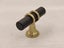 TBar Circular Cabinet Door and Drawer Handles 50mm Black/Brushed Brass Carousel 1