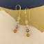 Gold Drop Crystal Earrings "Geraldine" (Ombre Topaz) Carousel 1