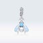 925 Sterling Silver Charm with dangling Blue Moth Carousel 4