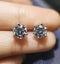 1 ct each moissanite Diamond Earrings 6-prong Carousel 4