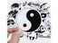 50pcs Black White Random Stickers Punk Anime JDM Sticker For Kid DIY Luggage Carousel 4