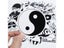 50pcs Black White Random Stickers Punk Anime JDM Sticker For Kid DIY Luggage Carousel 10