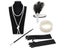 1920s Great Gatsby Party Costume Accessories Set 20s Flapper Headband Pearl Carousel 3