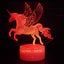 Unicorn 3D Night Lamp LED Light, Power By USB, 7 Changeable colors Carousel 5