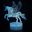 Unicorn 3D Night Lamp LED Light, Power By USB, 7 Changeable colors Carousel 6