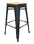Amelie Barstool 66cm – Matt Black / Natural Elm Carousel 1