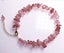 Natural Strawberry Crystal Chips Stones Bracelet 14KGP Gold Plated Carousel 1