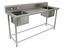 1.78m Stainless Steel Commercial Kitchen Worktop 2 Sink (L+R) Bench & Splashback Carousel 3