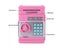 Electronic Piggy Bank ATM Mini Money Box Safety Password Chewing Coin Cash Carousel 6