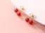 S925 Sweet Cherry Earrings Red Summer Fruit Studs Birthday Gift Women Jewelry Carousel 1