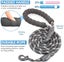 Durazon 1.5m Nylon Reflective Lead with Metal Hook - BLACK Carousel 3