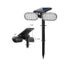 SOLAR FLOODLIGHT 2 HEADS 270° PIR SENSOR Footpath/wall mount dual purpose Carousel 5