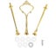 Cupcake Plate Stand Center Handle Fittings Hardware Golden Crown Rod Carousel 2