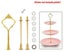 Cupcake Plate Stand Center Handle Fittings Hardware Golden Crown Rod Carousel 1
