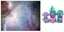 Dungeons and Dragons(DND) dice set Galaxy dice (Blue, Purple) Carousel 1