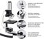2022 Newest 1200X Kids Microscope Set of 28 Carousel 8