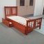 Holly Single Bed Solid Hardwood Antique Oak Malaysian Made (without Drawers) Carousel 1