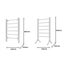 Pronti Heated Towel Rack Electric Bathroom Towel Rails Warmer E100W Silver Carousel 4