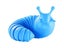 2 X Articulated Fidget Slug Toy Sensory Toys Stress Relief Toys Black Blue Carousel 3