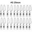 #0 20PCS Ball Bearing Fishing Swivels Snap Coastlock Fishing Line Connector Carousel 1