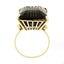 Vintage 18K Gold Emerald Step Cut Smokey Topaz Wire Basket Cocktail Ring Carousel 5