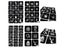22 Sheets Glitter Temporary Henna Tattoo Stencil Set 400pcs Airbrush Tattoo Carousel 3