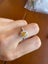 100% untreated natural yellow Myanmar jadeite jade sterling sliver ring Carousel 5