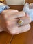 100% untreated natural yellow Myanmar jadeite jade sterling sliver ring Carousel 3