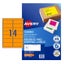 Avery Shipping Label L7163FO Flo Orange Laser 99.1x38.1mm 14up 25 Sheets Carousel 4