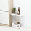 Modern Oval Sofa Side Coffee Tea Table Leisure Desk Storage Shelf White By Carousel 6