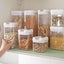 4PCS Food Storage Containers Plastic Airtight Lids Cereal Machine Set Transparen Carousel 3