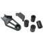 Black 3 High 1 Short Silicone Hotbed Leveling Column with Solid Bed Mount for CR Carousel 4