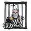 Halloween Hanging Jail Cage Prisoner Ghost Skeleton Glow Eyes Ghost Sounds Decor Carousel 3