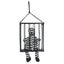 Halloween Hanging Jail Cage Prisoner Ghost Skeleton Glow Eyes Ghost Sounds Decor Carousel 6