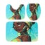 9 Optionals for African Girl Bathroom Shower Curtain Pedestal Rug Lid Toilet Cov Carousel 5