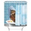 Cat Bathing Bathroom Shower Curtain Waterproof Fabric With 12 Hooks Carousel 5