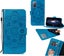 Galaxy s21 FE 5g PU leather wallet case embossed Mandala pattern (blue) Carousel 1