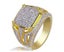 Gorgeous Men's CZ Diamond Ring / 18KGP Gold - S11 Carousel 1