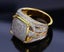 Gorgeous Men's CZ Diamond Ring / 18KGP Gold - S11 Carousel 3